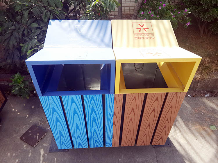 塑木公共垃圾箱