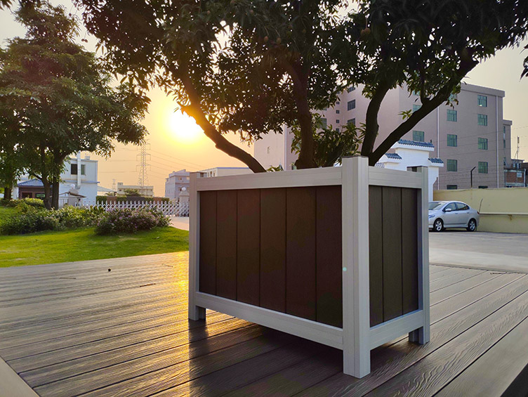 百妥木户外塑木花箱，市政景观专用，长效耐用更省心