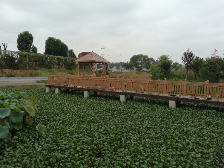 河道护栏安全首选——百妥木塑木护栏全